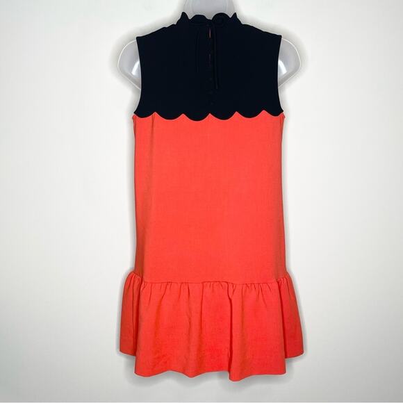 VICTORIA BECKHAM for Target Orange/Black scallop shift dress size XS - Picture 5 of 7